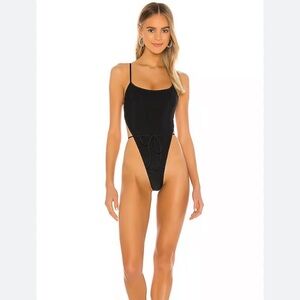 Frankie's Bikinis Black One Piece Swimsuit